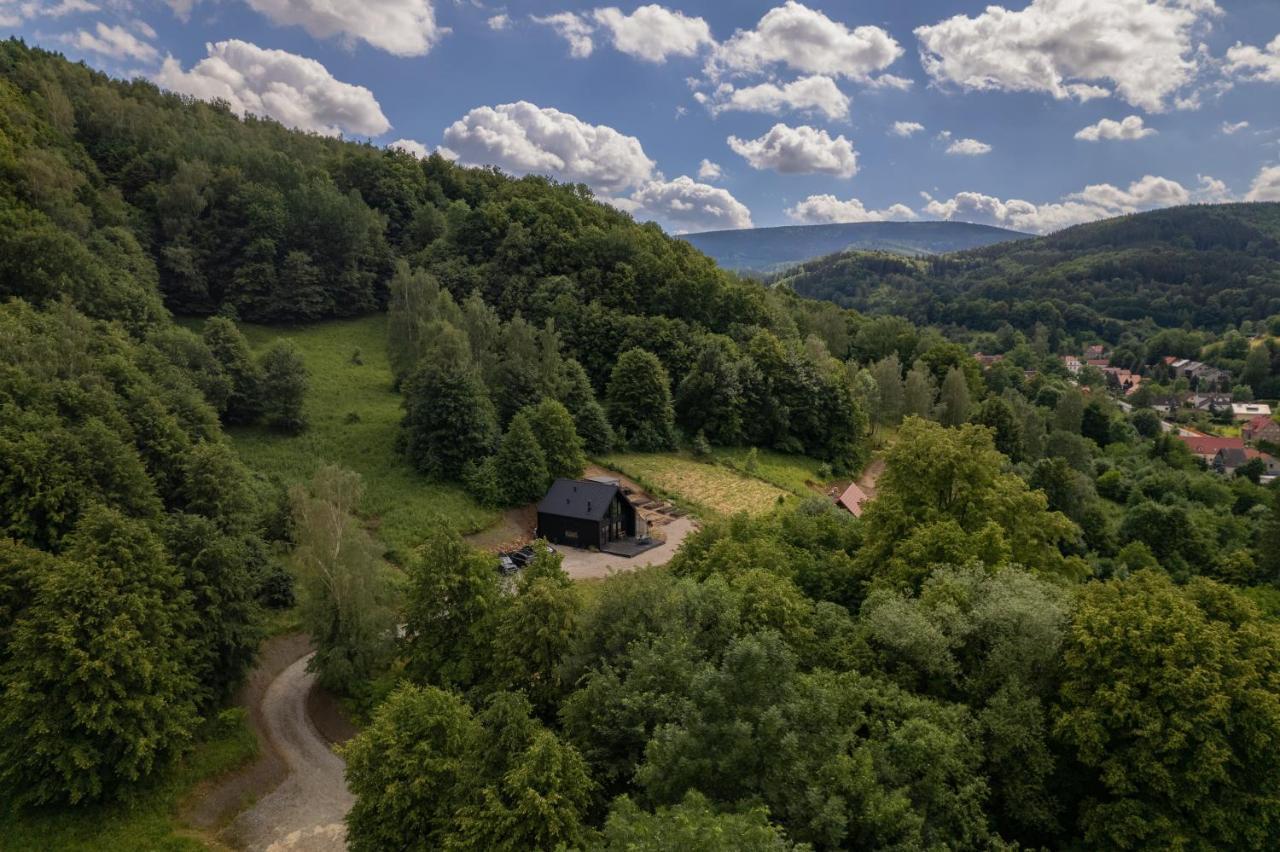 Czarny domek w górach Pieszyce Exterior foto